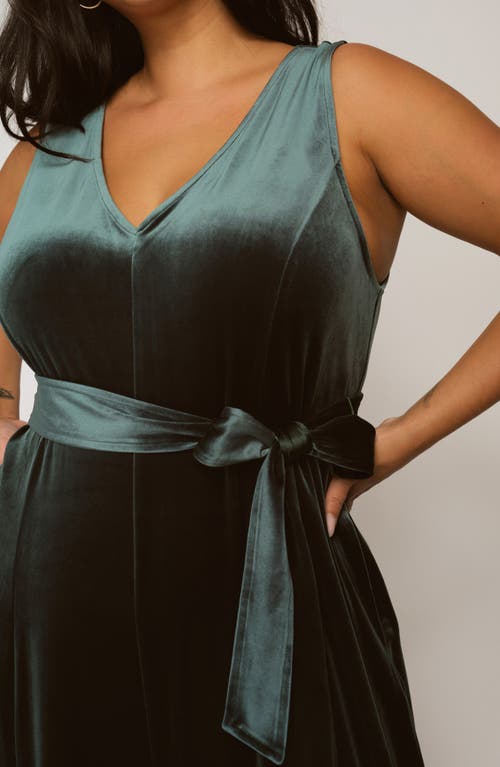 Universal Standard Midnight Velvet Jumpsuit In Scarab