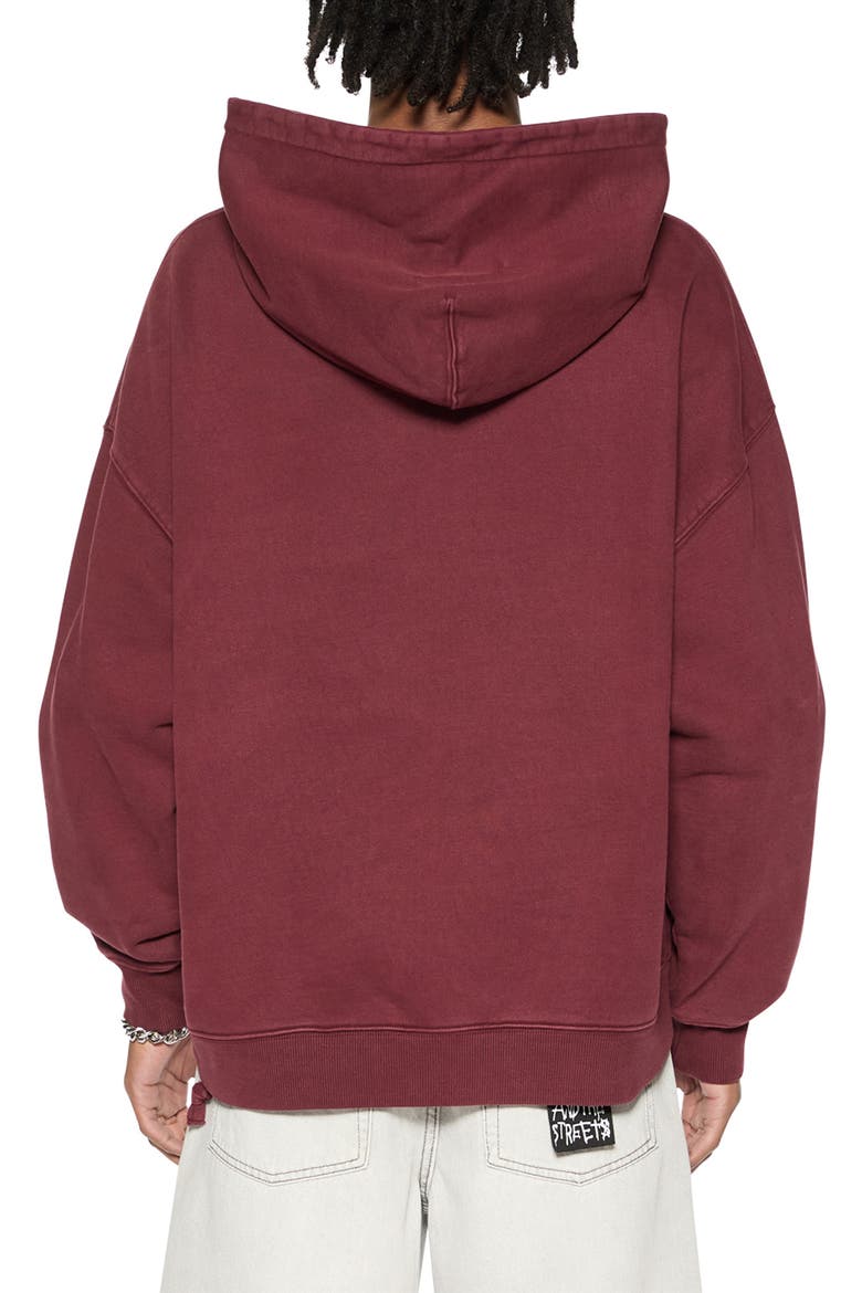 Sott Ekcess Oversize Hoodie, Alternate, color, BURGUNDY