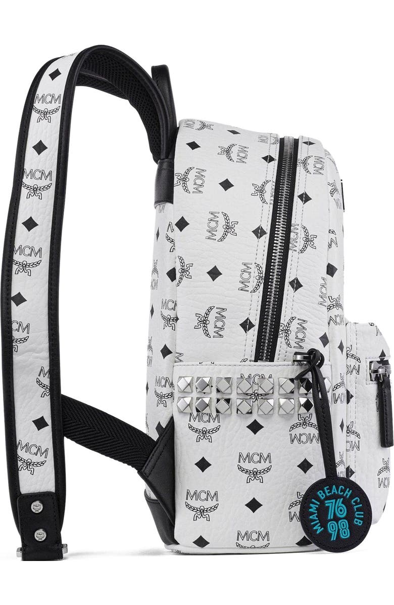 MCM Small MCM x SNIPES Stark Side Studs Backpack in Visetos, Alternate, color,
