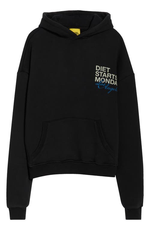 Diet Starts Monday Dsmla Graphic Hoodie In Black