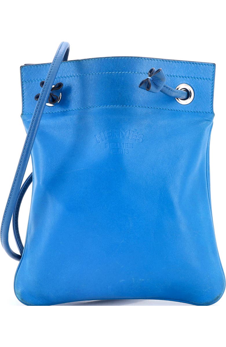 Pre-Owned Hermes Aline Bag Milo Lambskin and Swift Mini, Main, color, Bleu Frida