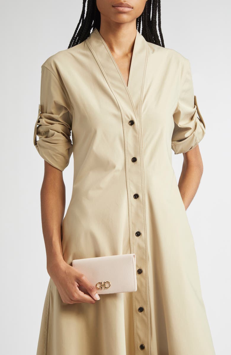 FERRAGAMO Gancini Leather Continental Wallet, Alternate, color, 