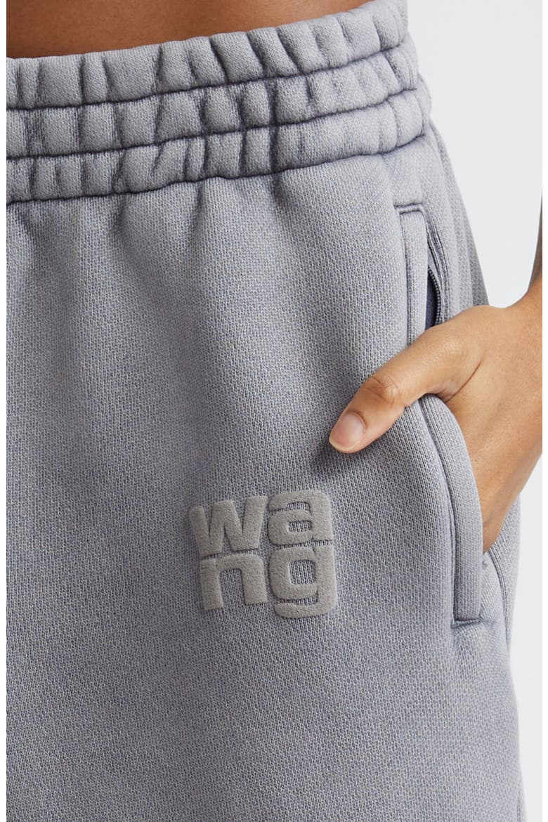 Puff Logo Structured Terry Sweatpants, Alternate, color, ACID FOG