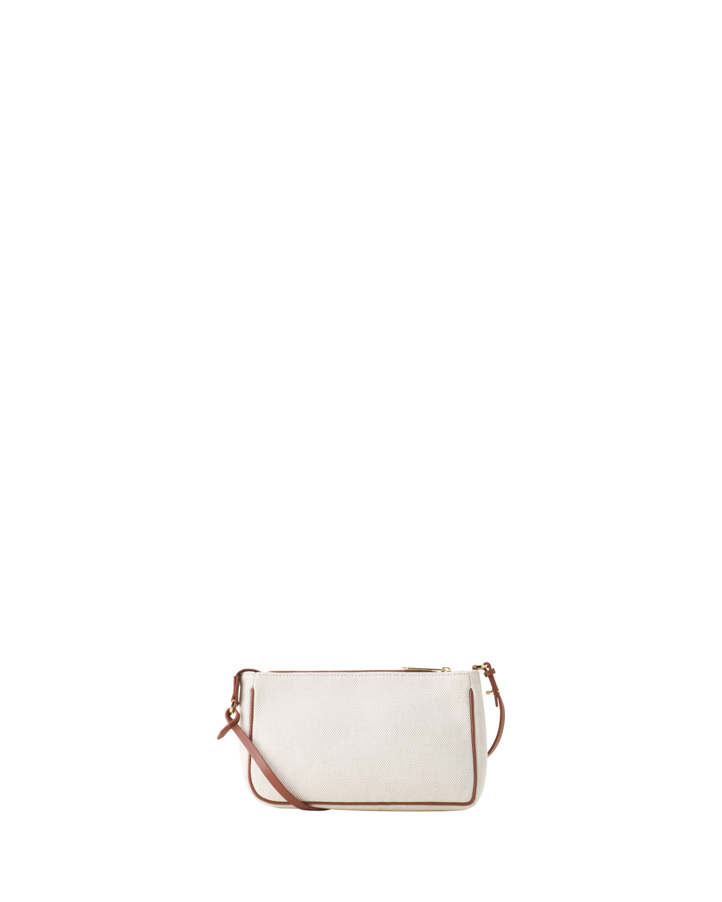Lanvin Compagnon Small Zipped Sholder Bag In Canvas, Alternate, color, Brown