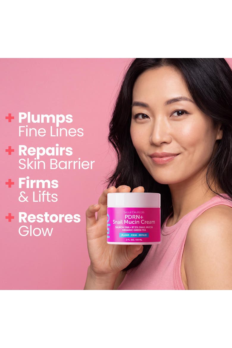 Korean PDRN Salmon DNA + Snail Mucin Cream, Alternate, color, White