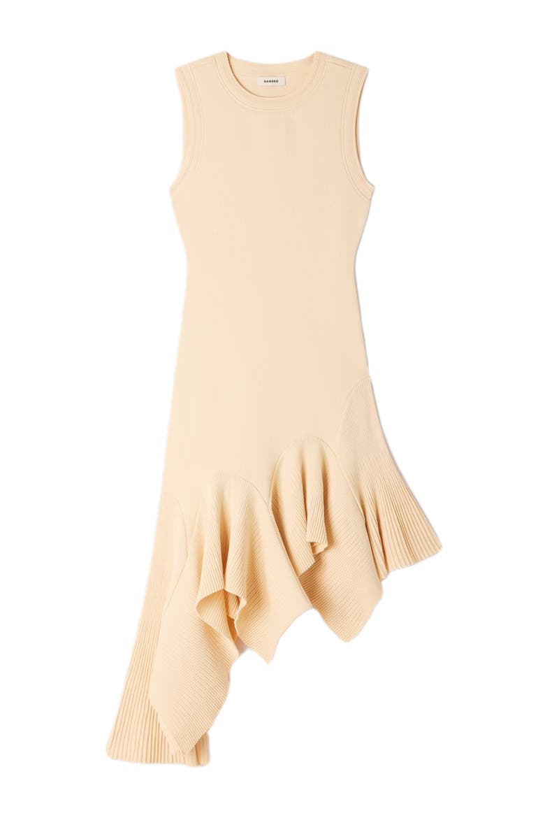 Asymmetric Knit Dress, Alternate, color, Vanilla