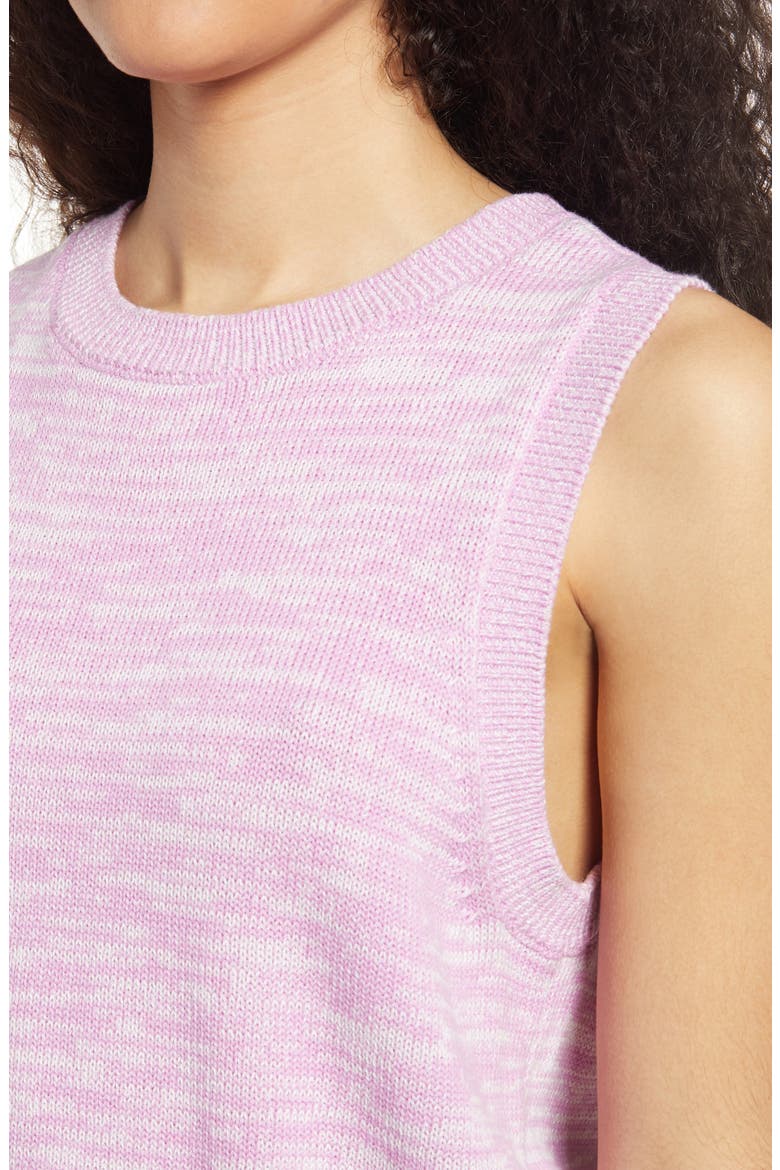 Organic Cotton Sweater Vest, Alternate, color, PURPLE TULIP