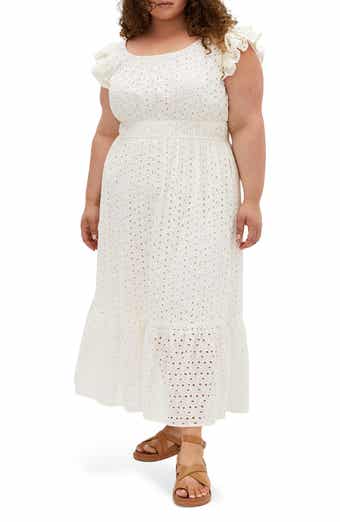 Sweet Broderie Anglaise Maxi Dress