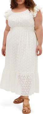City Chic Sweet Broderie Anglaise Maxi Dress