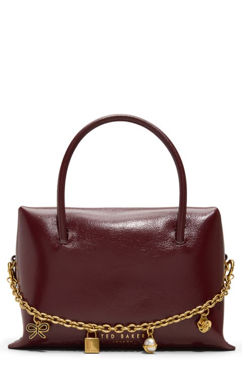 Vera Charm Leather Satchel