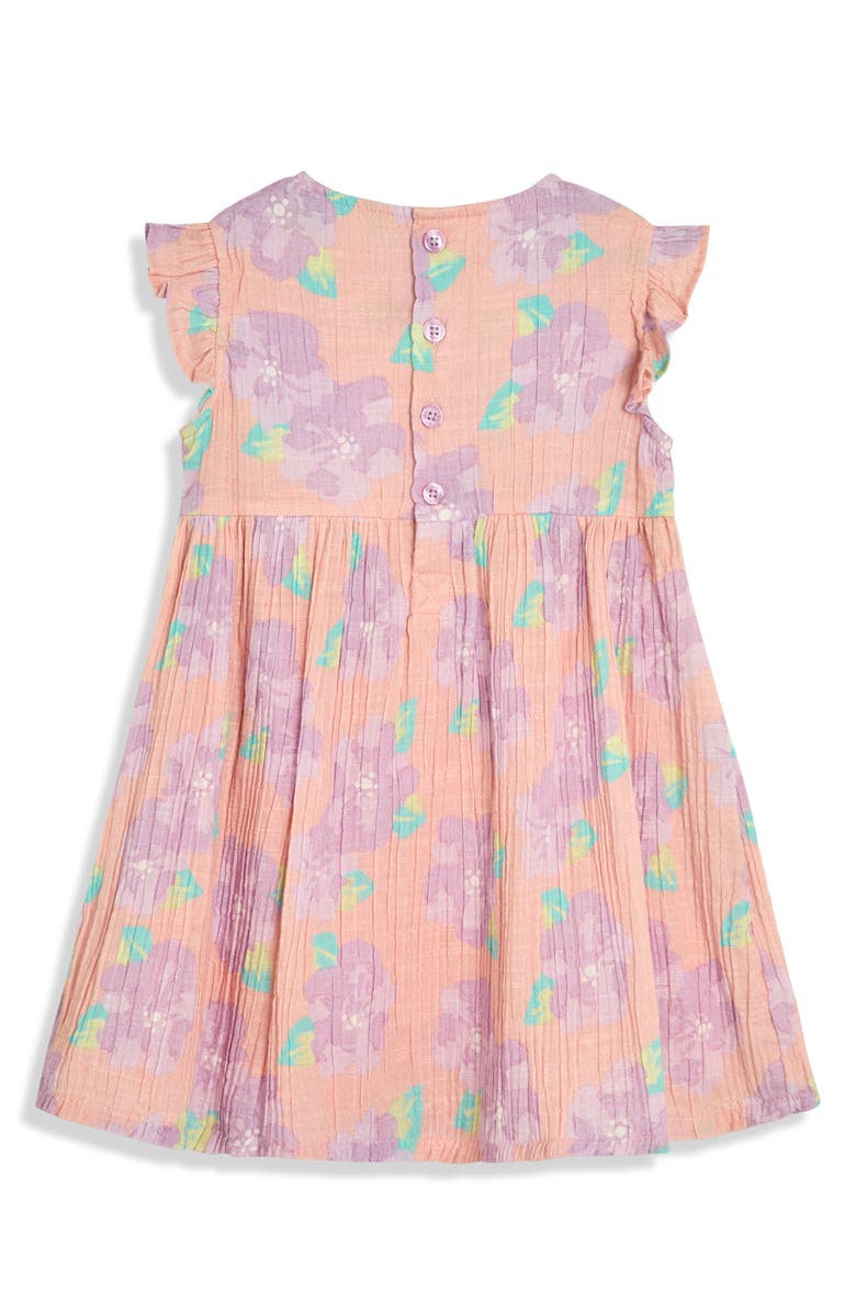 JOJO MAMAN BEBE Floral Smocked Cotton Dress & Bloomers, Alternate, color, Coral