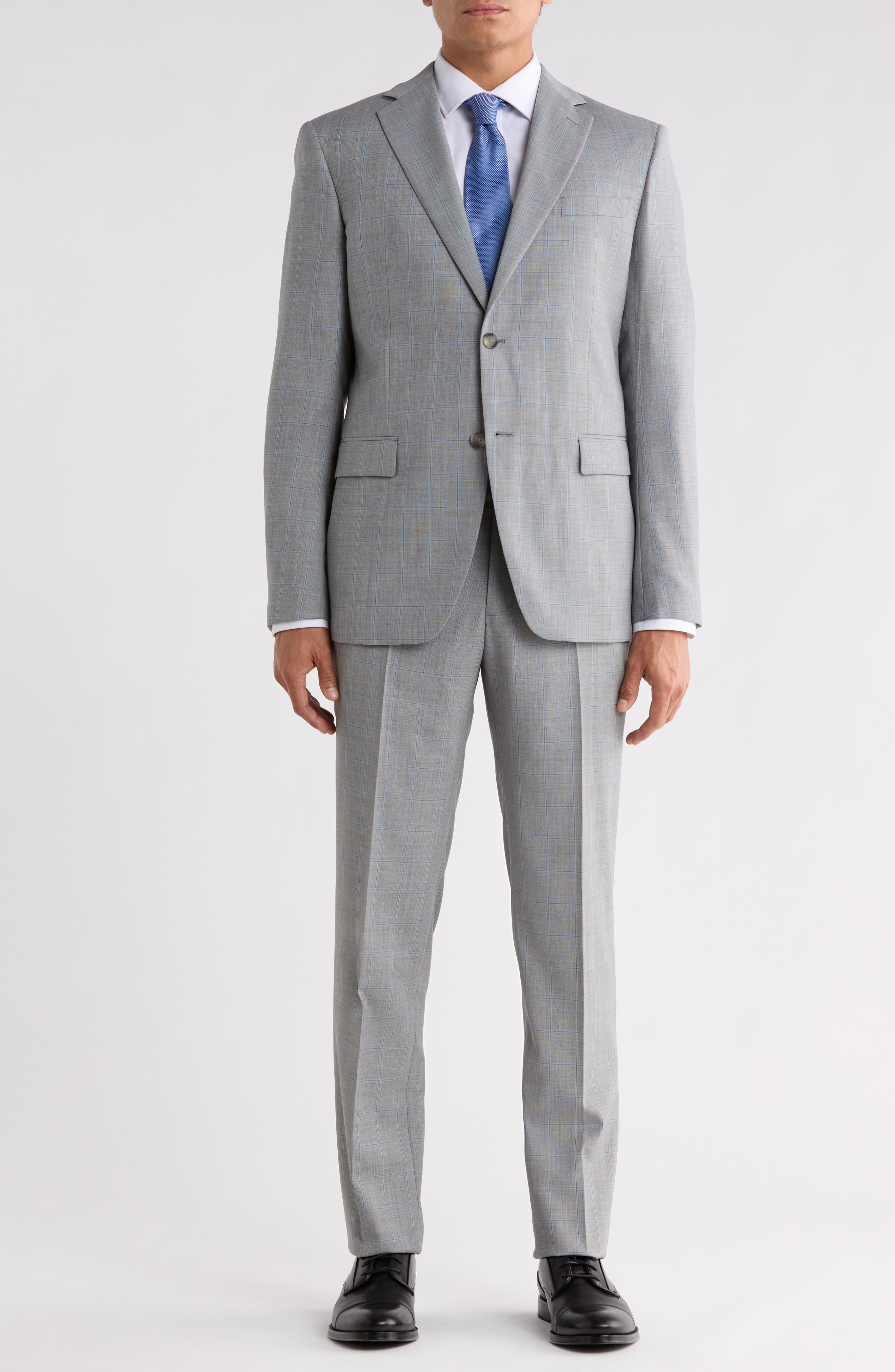 Windowpane Two Button Suit