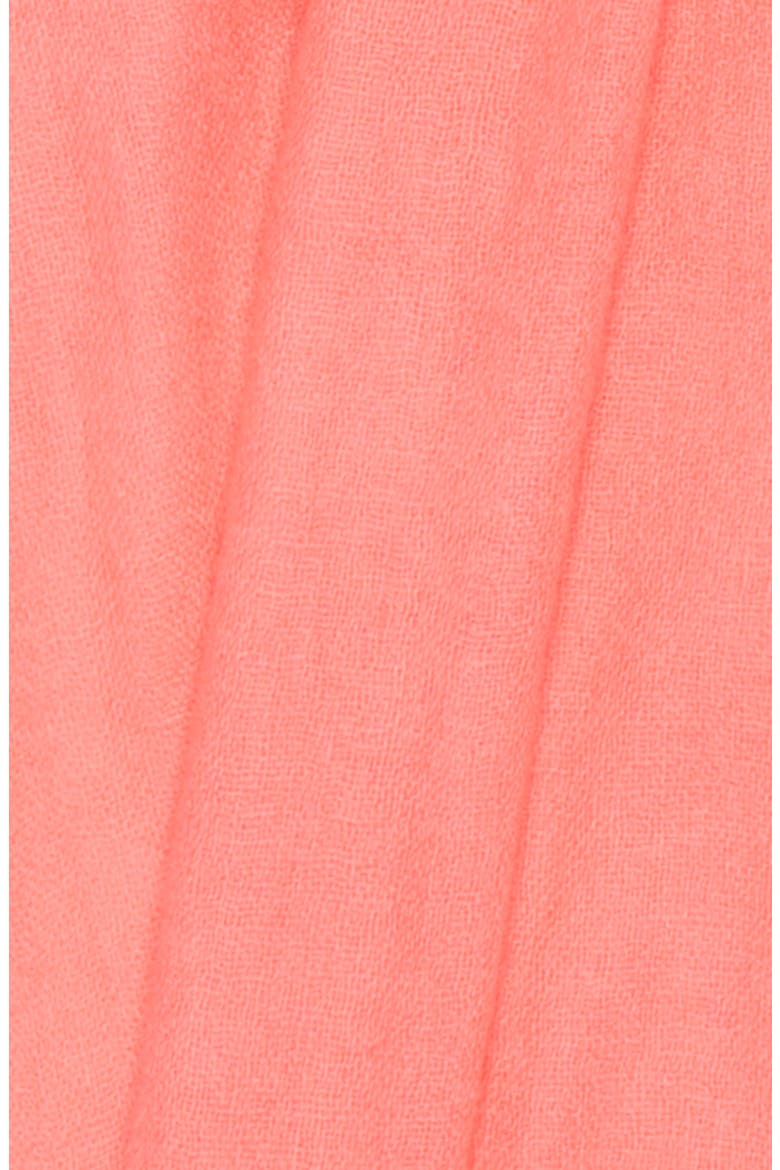 Textured Cashmere Scarf, Alternate, color, CORAL SUGAR