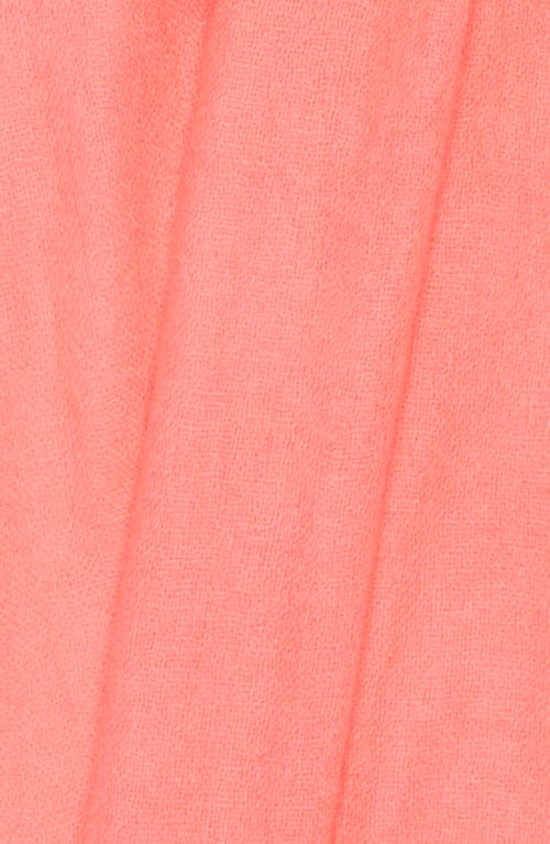 Nordstrom Textured Cashmere Scarf In Coral Sugar