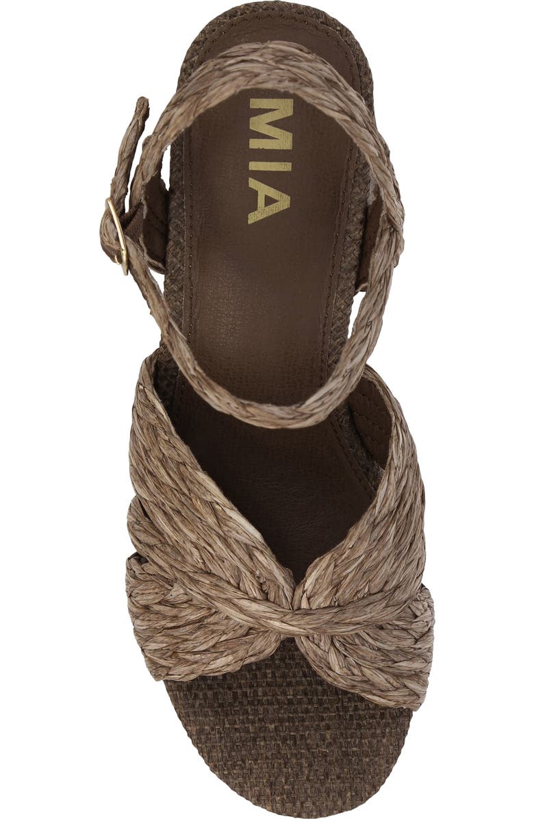 MIA Ankle Strap Platform Sandal, Alternate, color, Brown