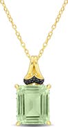 DELMAR Emerald-Cut Green Quartz Pendant Necklace