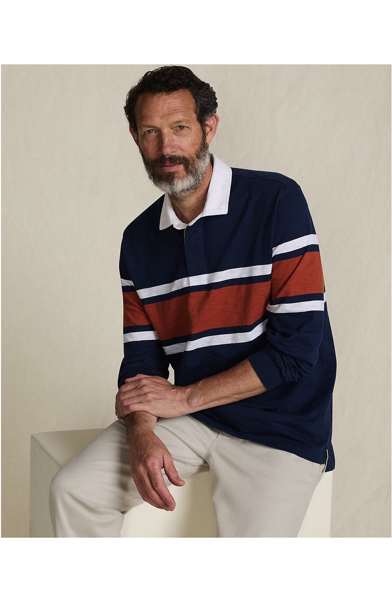 Lands' End Long Sleeve Textured Rugby Polo, Alternate, color, 