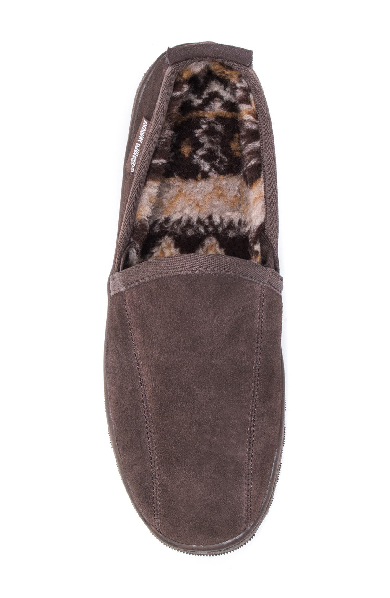 MUK LUKS Eric Printed Faux Fur Lined Loafer Slipper, Alternate, color, 