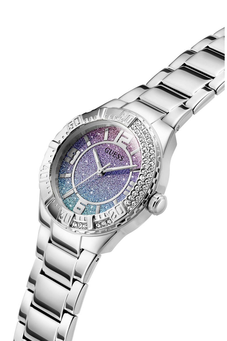 Sangria Blue Ombré Bracelet Watch, 36mm, Alternate, color, SILVER