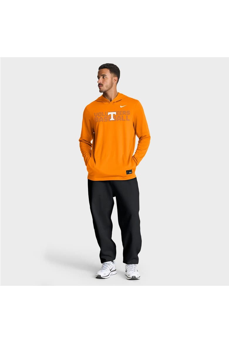 Men's Nike Tennessee Orange Tennessee Volunteers Dugout Dri-FIT Long Sleeve Hooded T-Shirt, Alternate, color, Tennessee Orange