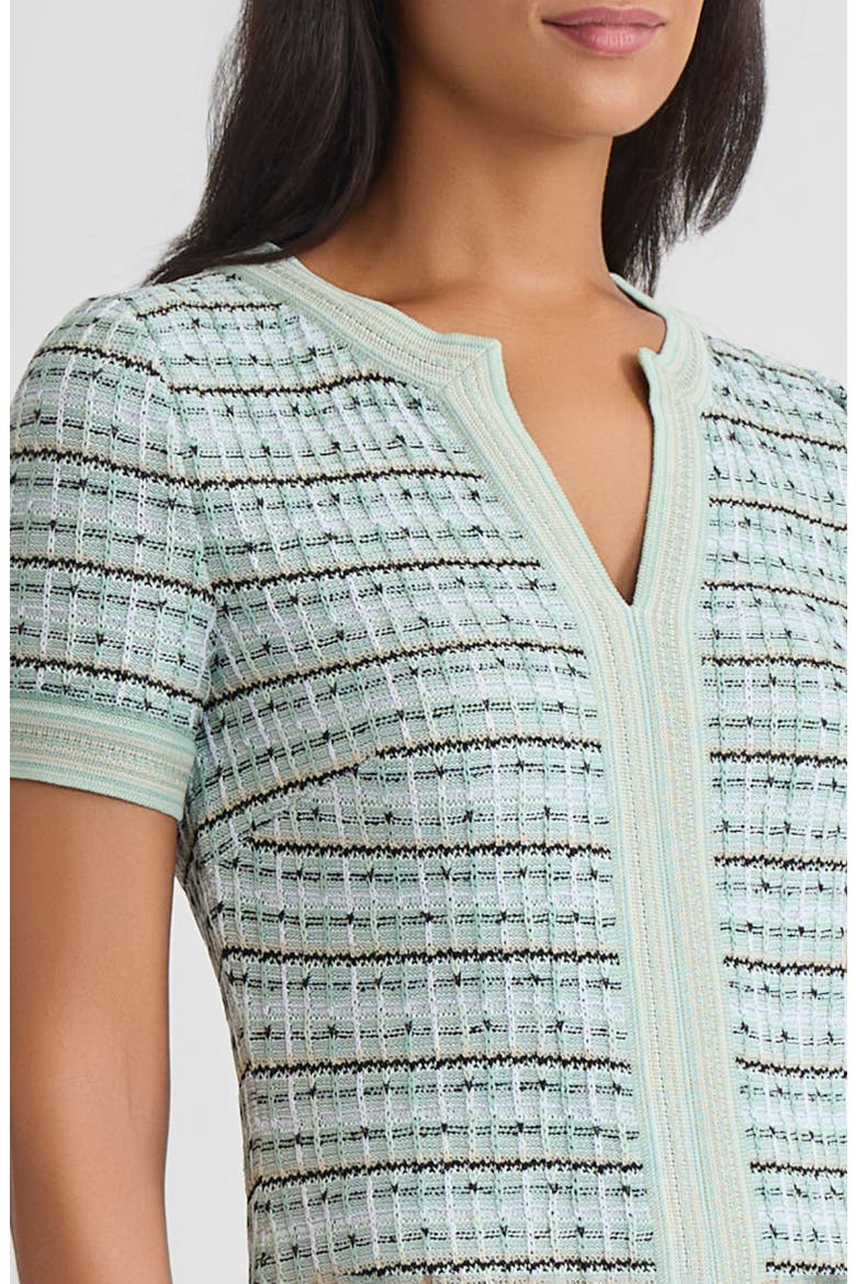 Plaid Textured Knit Sheath Dress, Alternate, color, Fresh Mint/Mystic Green