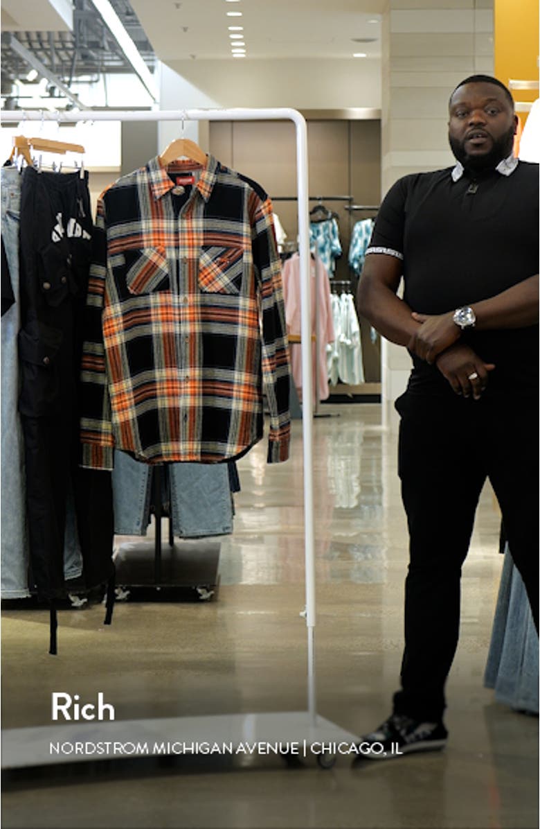 Plaid Cotton Graphic Button-Up Shirt, sales video thumbnail