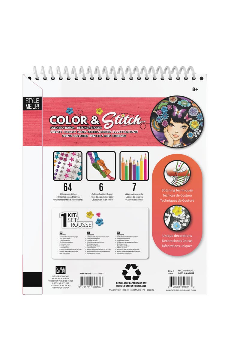 Style Me Up Color & Stitch Craft Activity Kit, Alternate, color, Multicolored