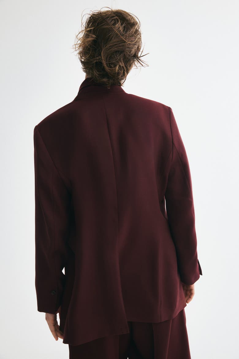 Single-breasted Blazer, Alternate, color, Burgundy