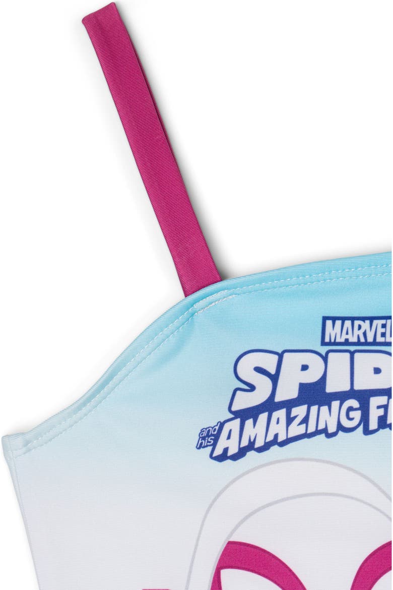 Spider-Man One Piece Swimwear, Alternate, color, Spidey Purple Blue