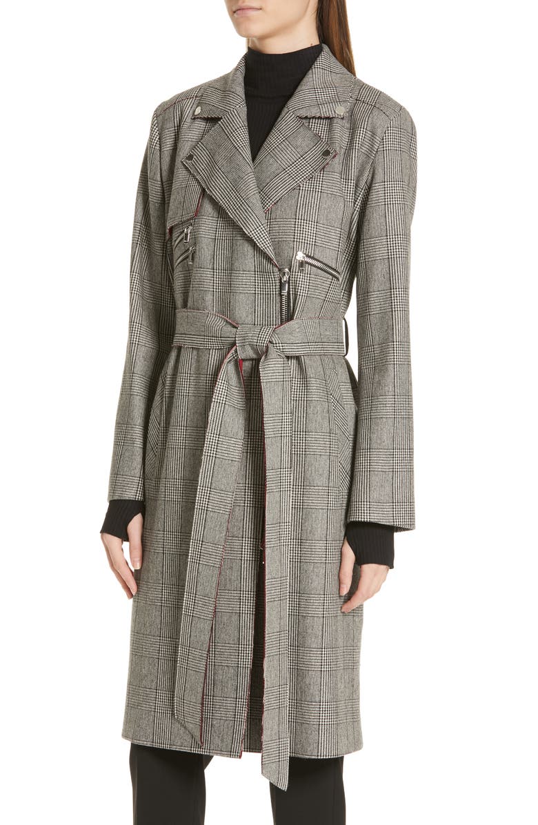HUGO Medicas Plaid Trench Coat, Alternate, color, 