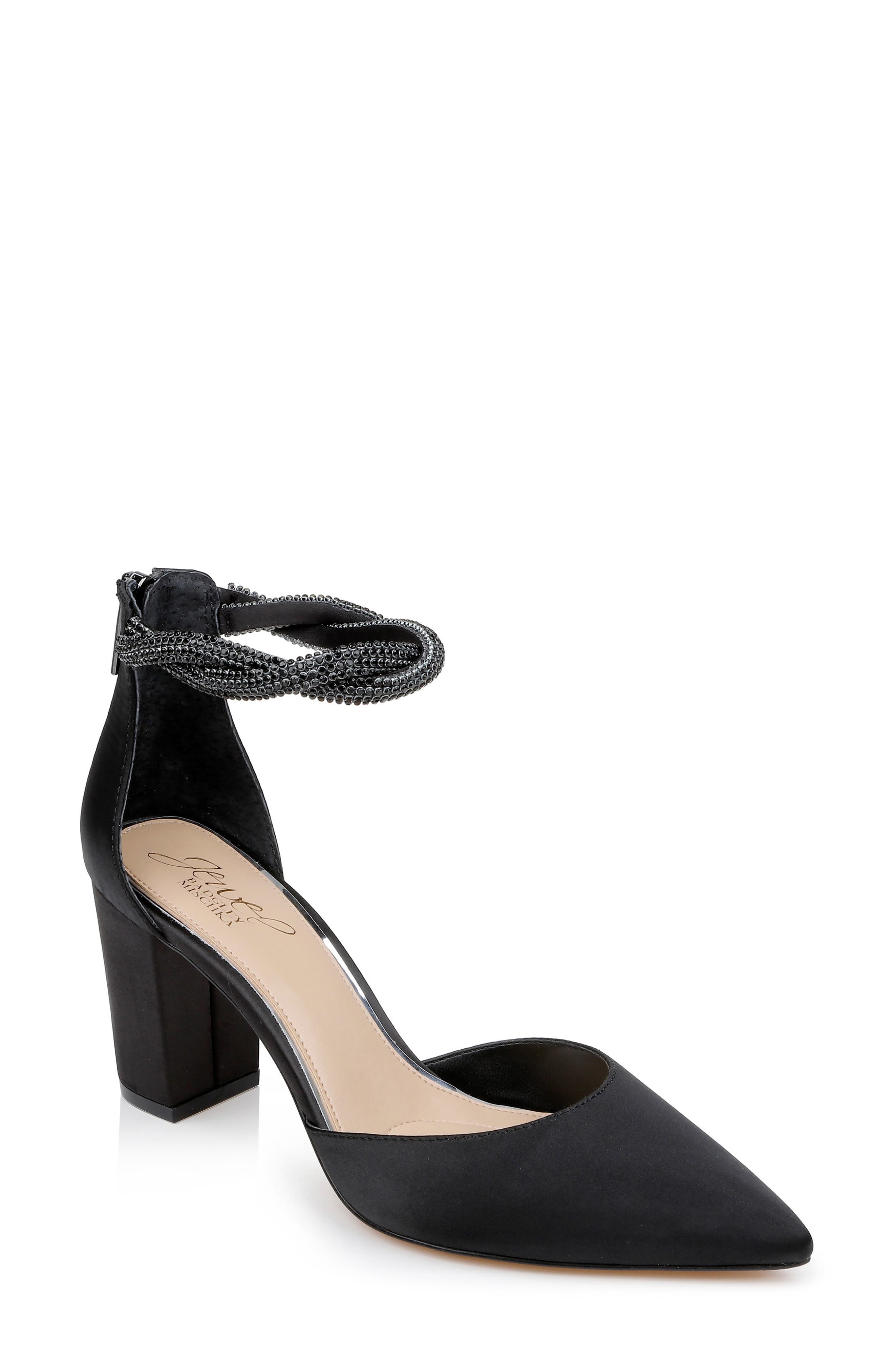 Jewel Badgley Mischka Tinsley Ankle Strap Pointed Toe Pump
