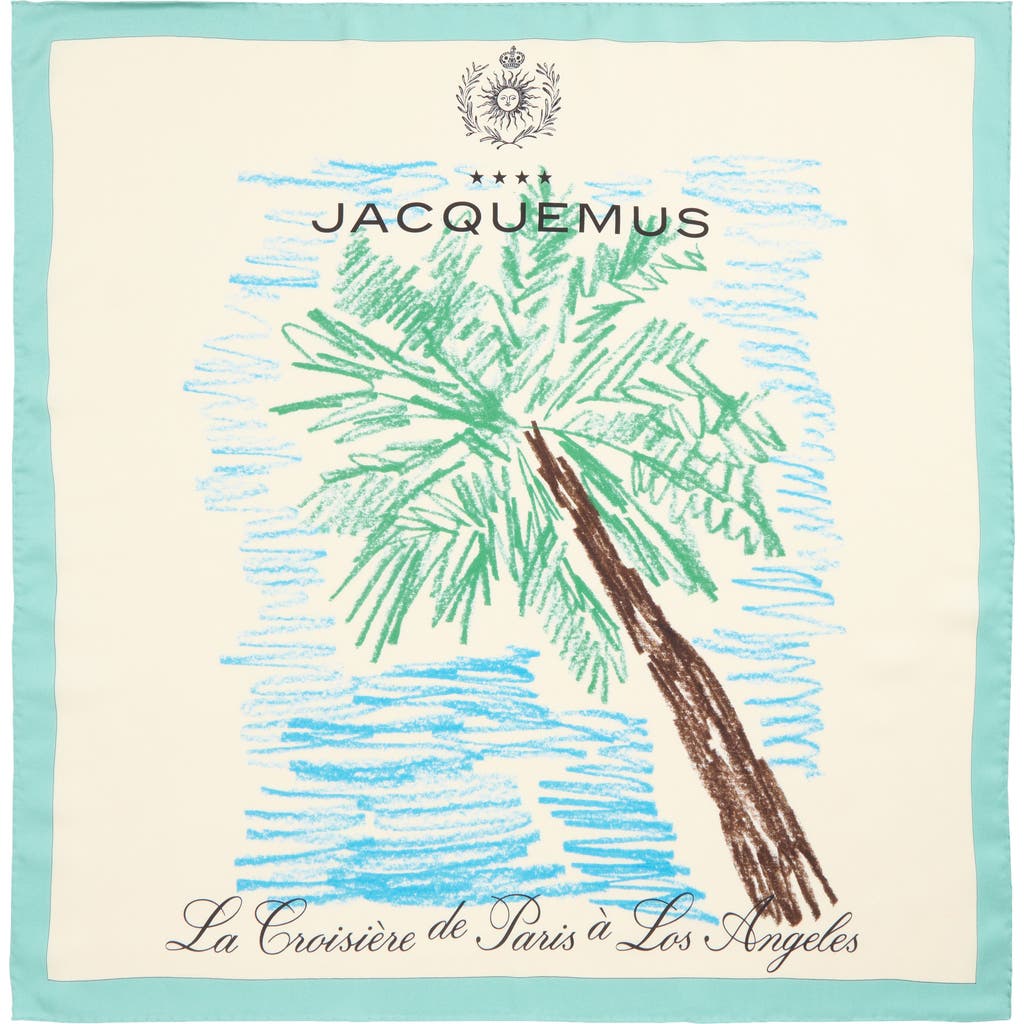 JACQUEMUS JACQUEMUS LE BANDANA PALMIER SQUARE SILK SCARF