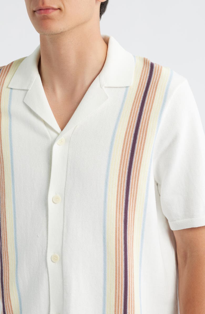 Wax London Ivy Camp Shirt, Alternate, color, Ecru / Multi