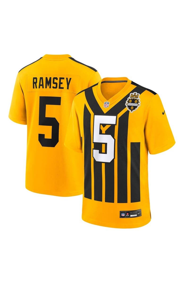 Nike Men's Nike Jalen Ramsey Gold Pittsburgh Steelers Alternate 1933 Throwback Game Jersey, Main, color, Gold