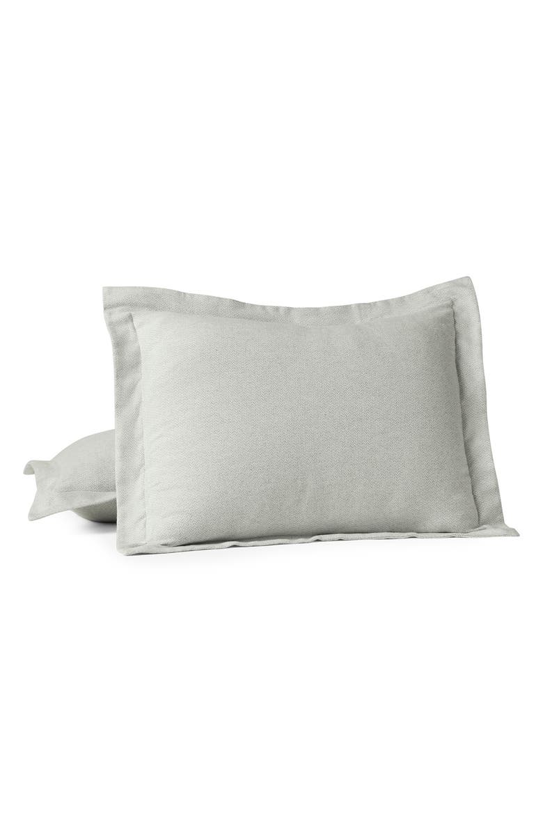 Coyuchi Cloud Brushed Organic Cotton Flannel Pillow Sham, Main, color, Pale Gray Heather