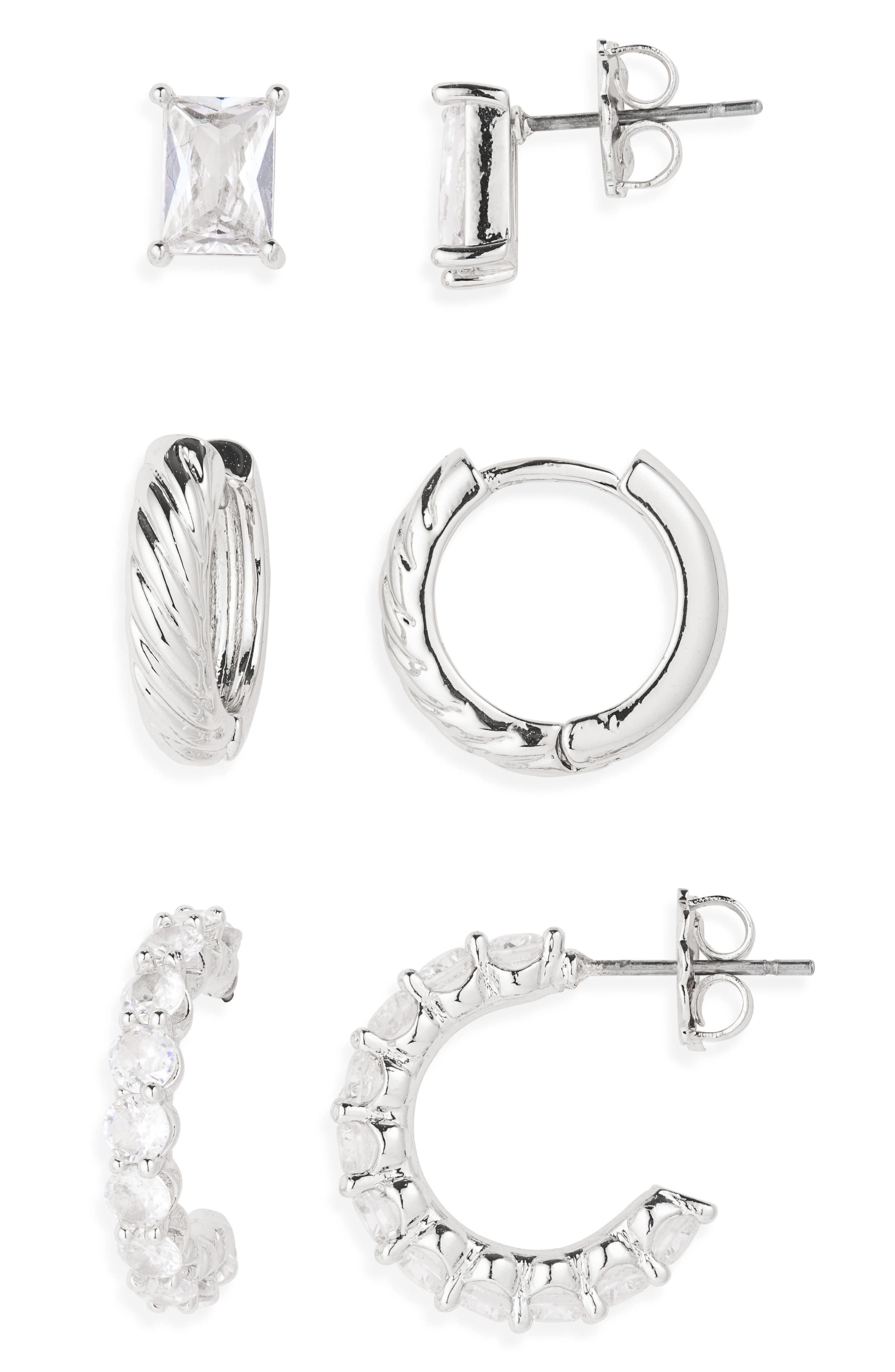 3-Pack Assorted Earrings Set