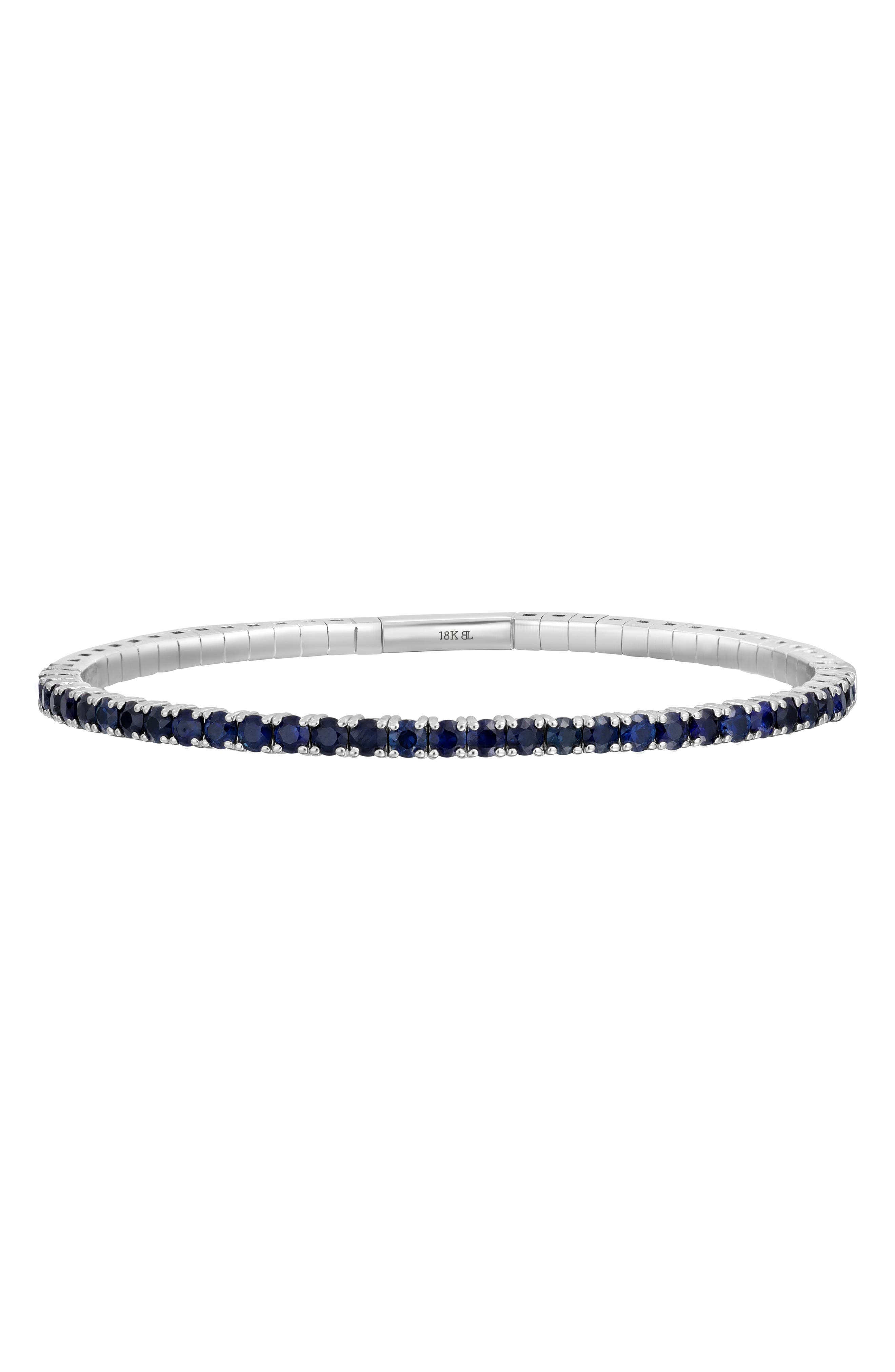 18K WHITE GOLD SAPPHIRE