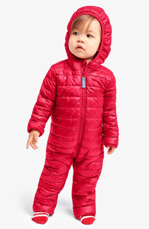 Primary Lightweight Puffer Snowsuit In Red