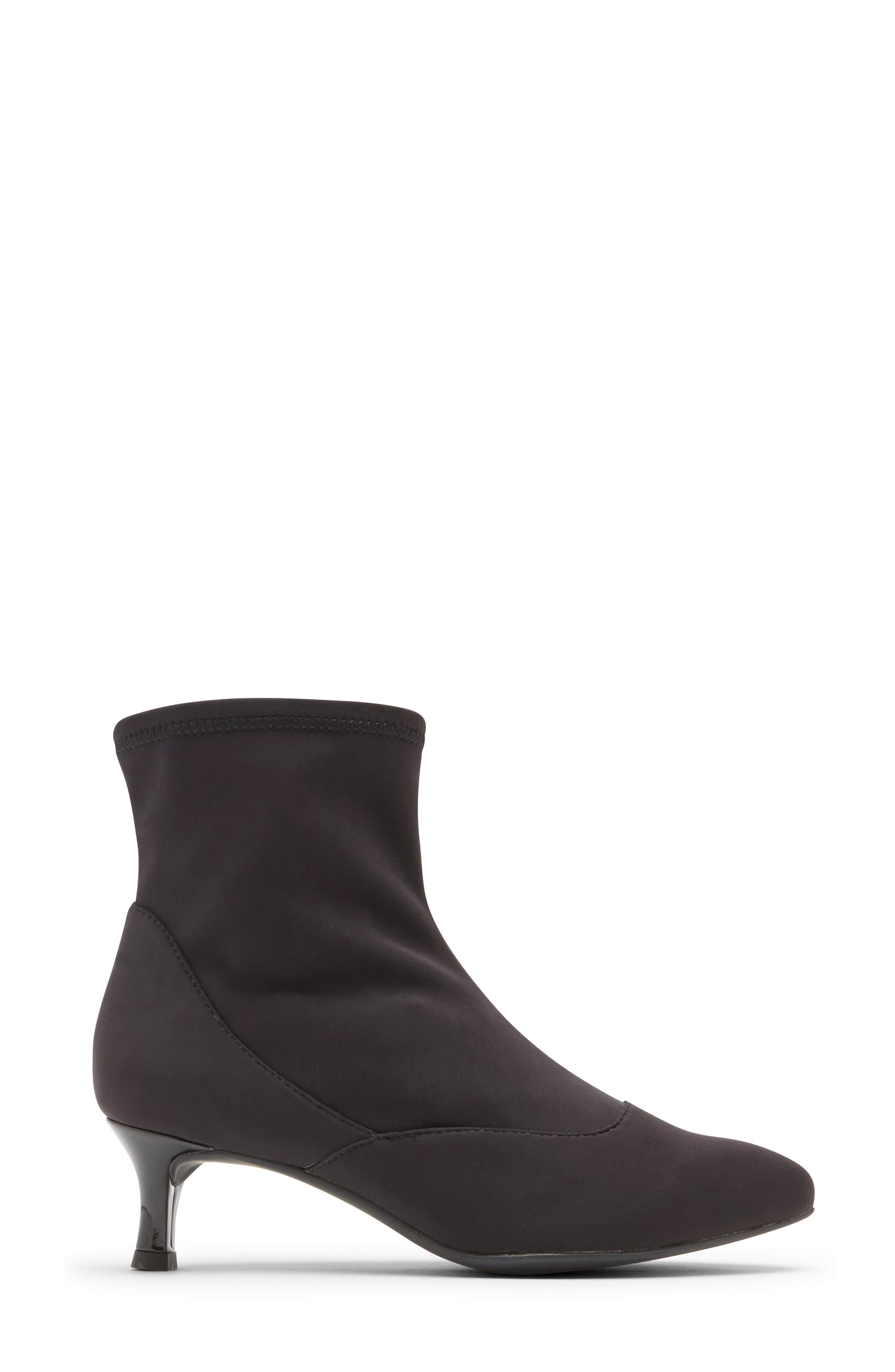 Total Motion Alaiya Bootie, Alternate, color, BLACK ELASTIC FABRIC