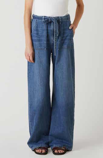 LE JEAN Rory Relaxed Tie Waist Wide Leg Jeans