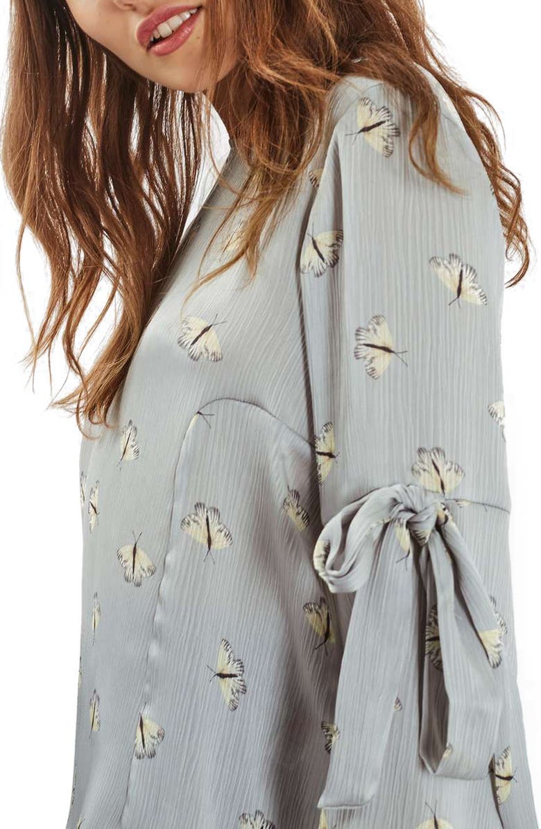 Topshop Moth Print Top, Alternate, color, 