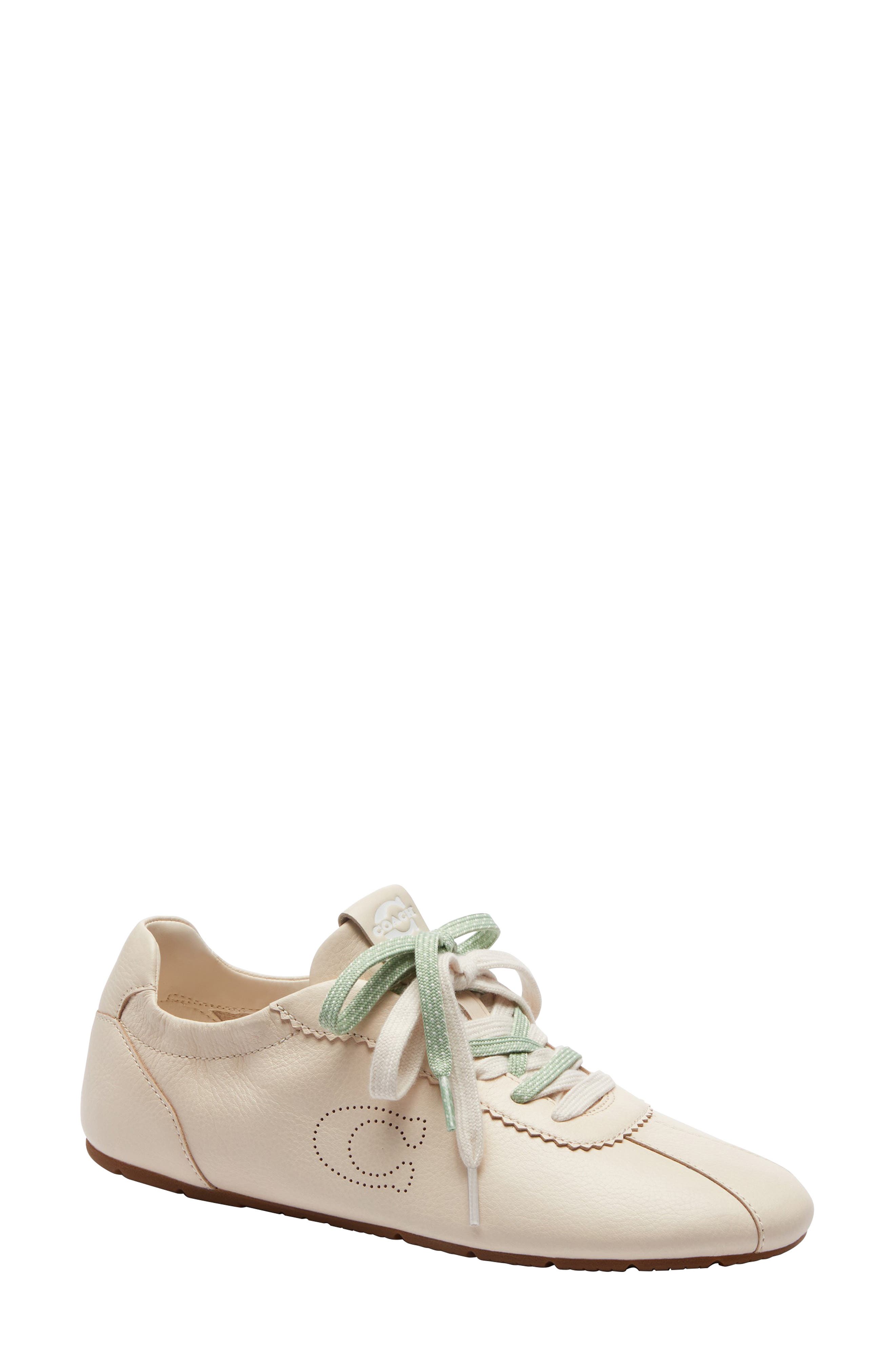 COACH Lace Up Sneaker, Main, color, Chalk