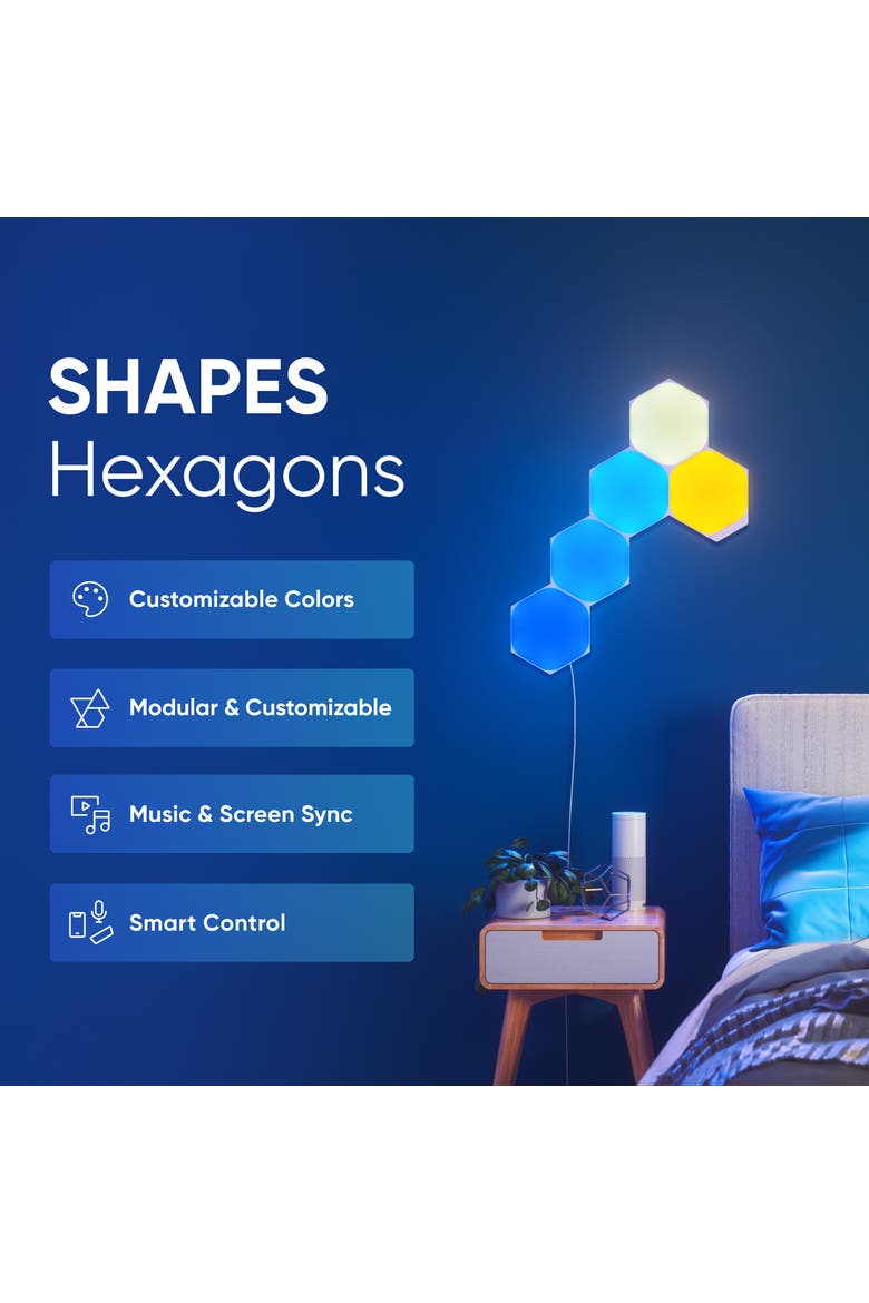 7-Piece Hexagon Shapes Smarter Kit, Alternate, color, MULTICOLOR
