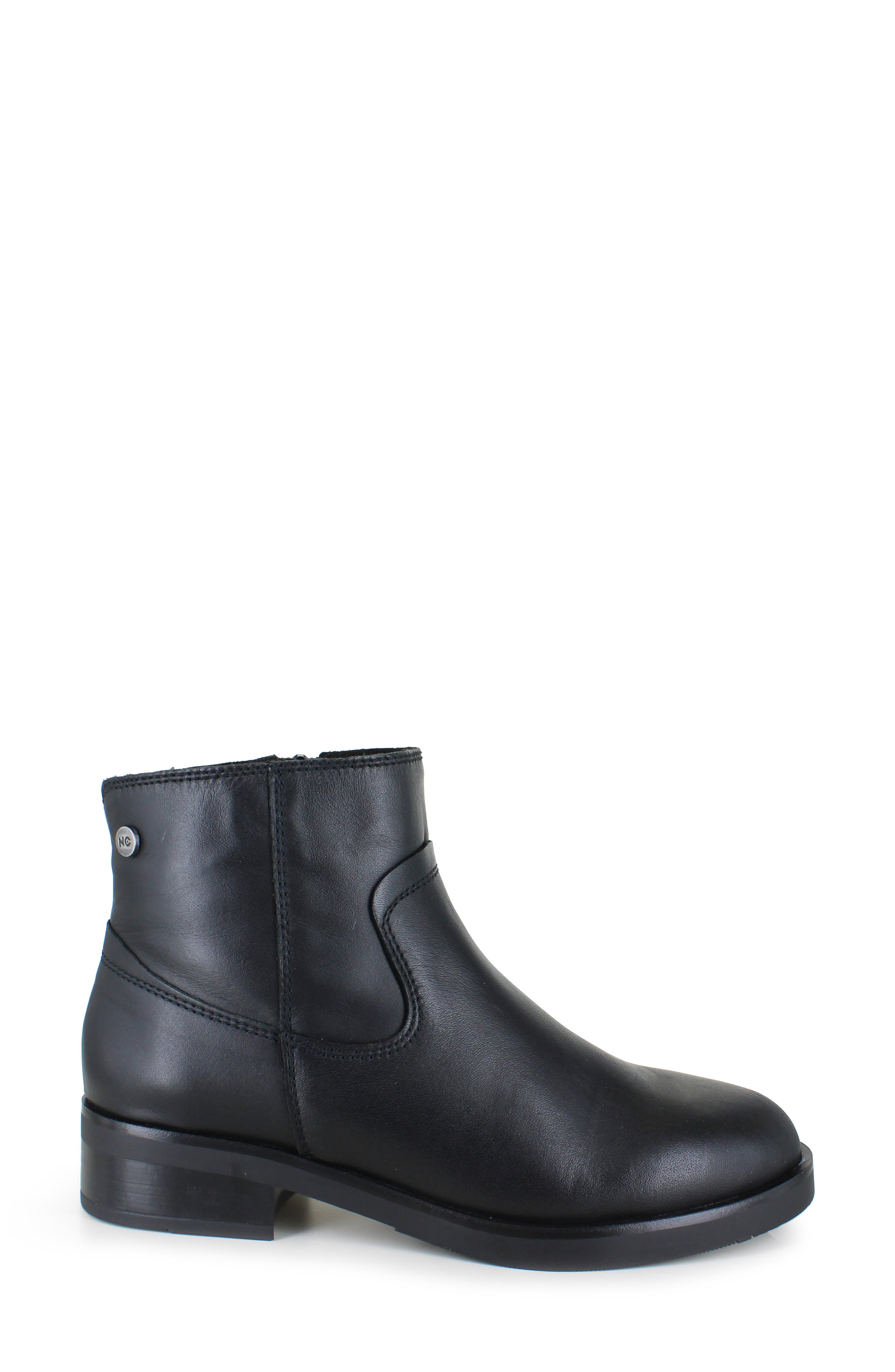National Comfort Esmeralda Water Resistant Ankle Boot, Alternate, color, Black Leather
