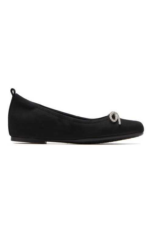 Abeo Cadence Bow Ballet Flat In Black Sparkle - Metatarsal