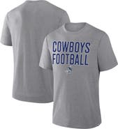 FANATICS Men's Fanatics Heather Gray Dallas Cowboys First Down Tribute Tri-Blend T-Shirt