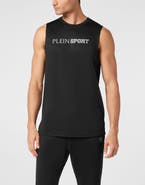 PLEIN SPORT Reflective Tank Top Round Neck Men