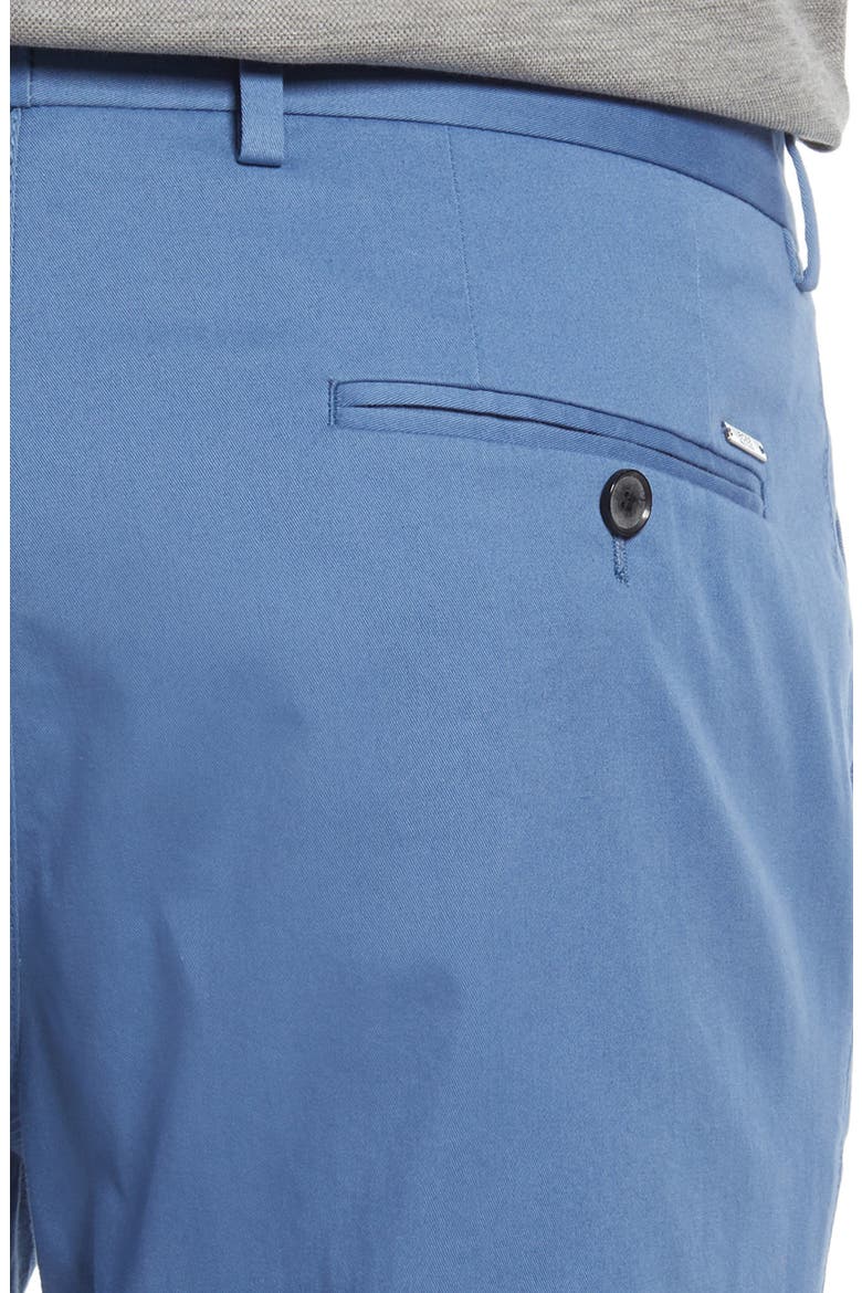 Stanino Flat Front Stretch Cotton Dress Pants, Alternate, color, OPEN BLUE