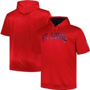 PROFILE Men's Profile Red St. Louis Cardinals Big & Tall Contrast Short Sleeve Pullover Hoodie