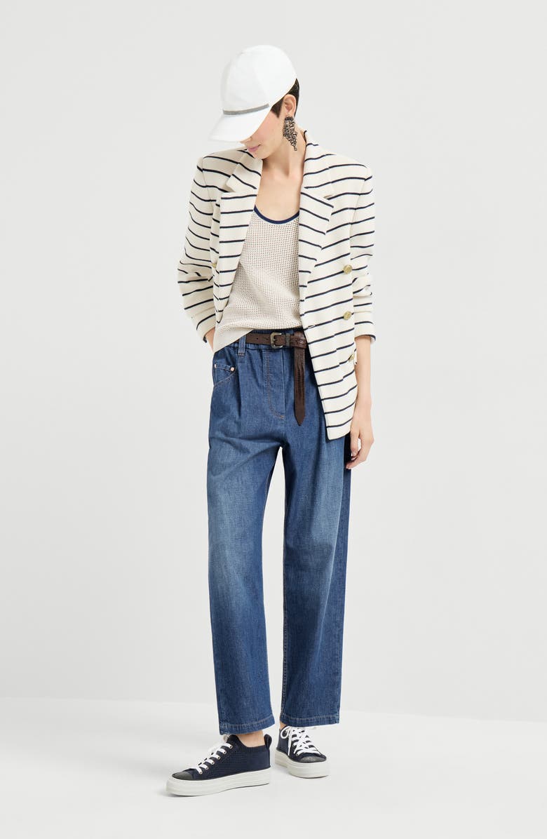 Brunello Cucinelli Five-pocket trousers, Alternate, color, Dark Denim